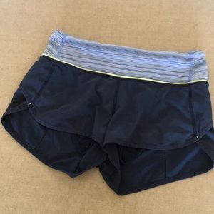 Lululemon Athletica Navy/Space Dye Twist Running Shorts
